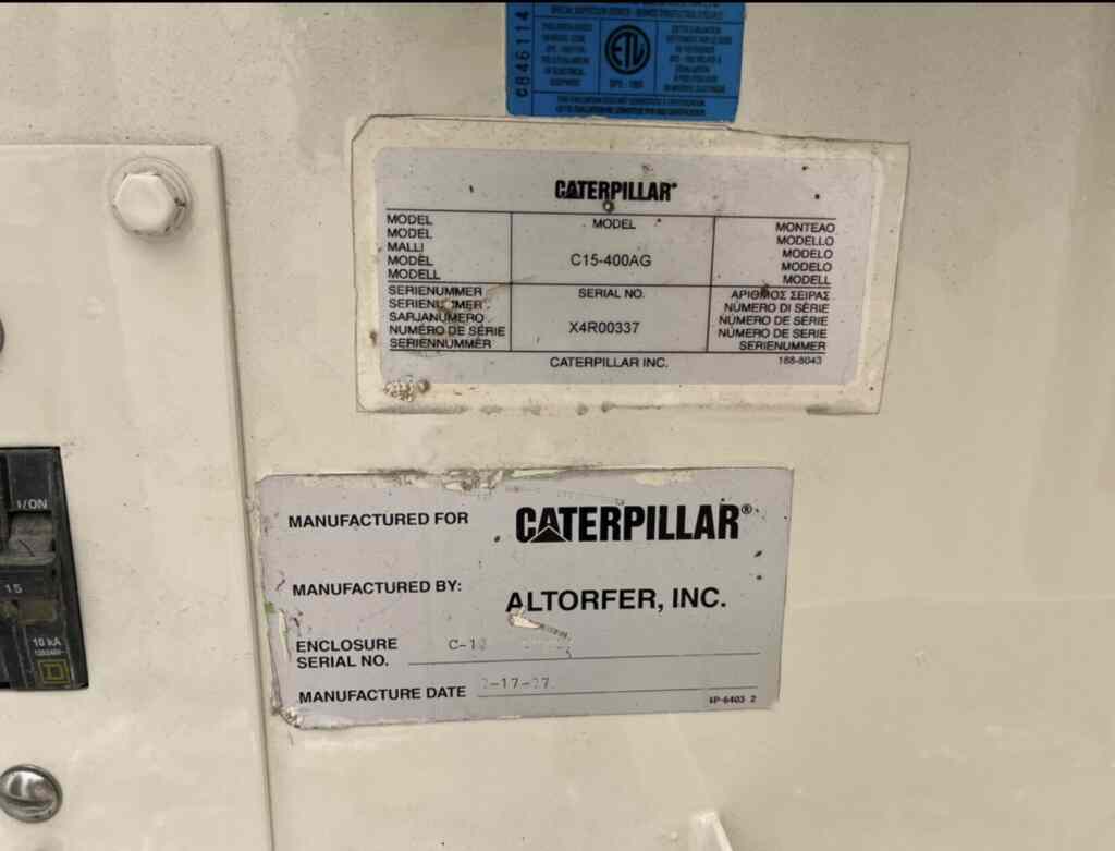 Caterpillar XQ400 Standby Diesel Generator - Tier 3